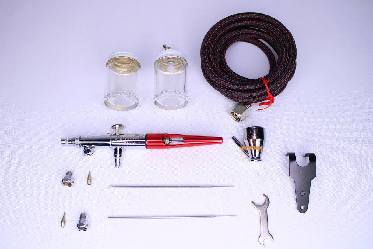 Paasche Airbrush VLS-202S Set with Metal Handle and All Three Heads - SprayGunner