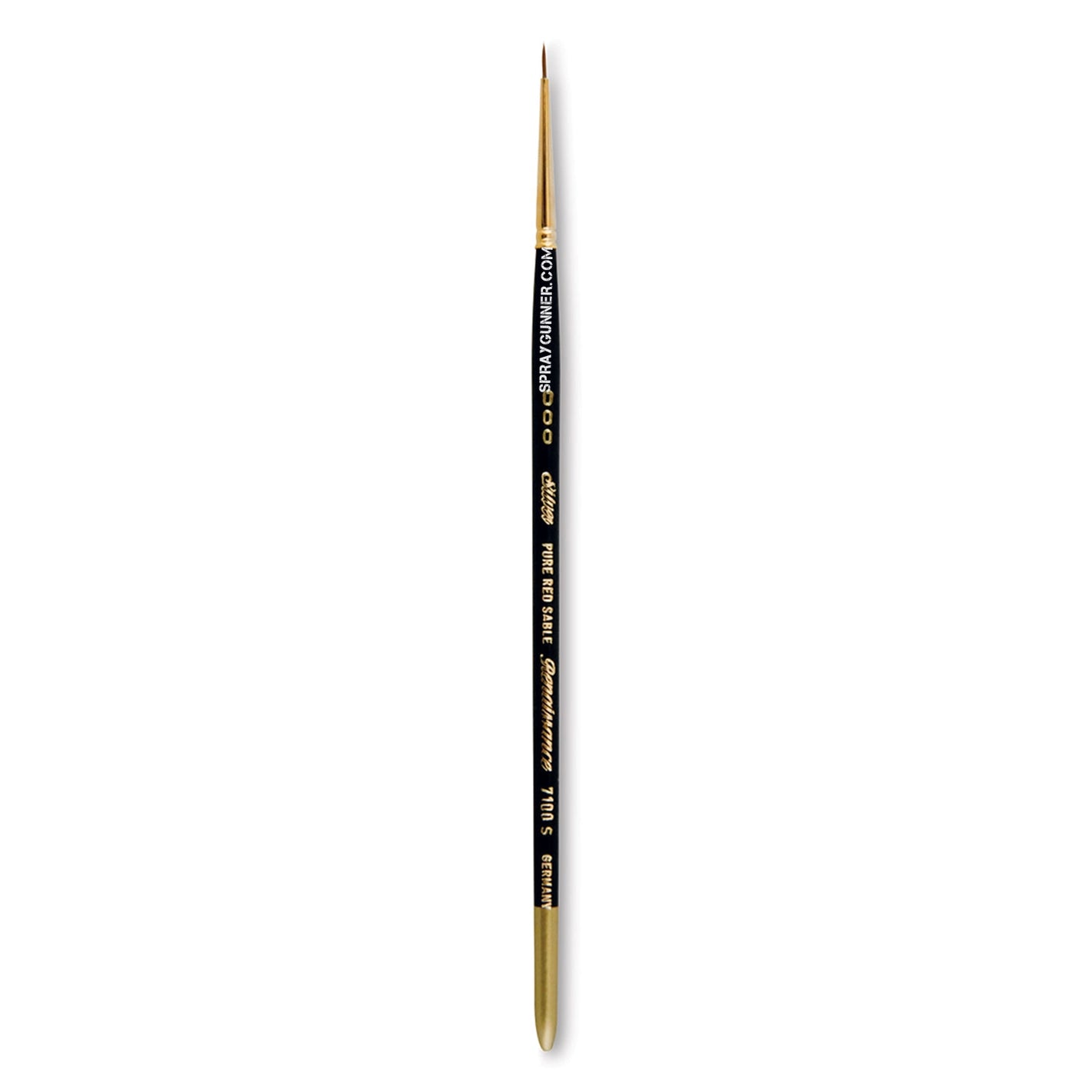 Silver Brush Renaissance Short Handle Round Brush Size 000 with fine bristles for precision painting. Ideal for artists seeking superior control.