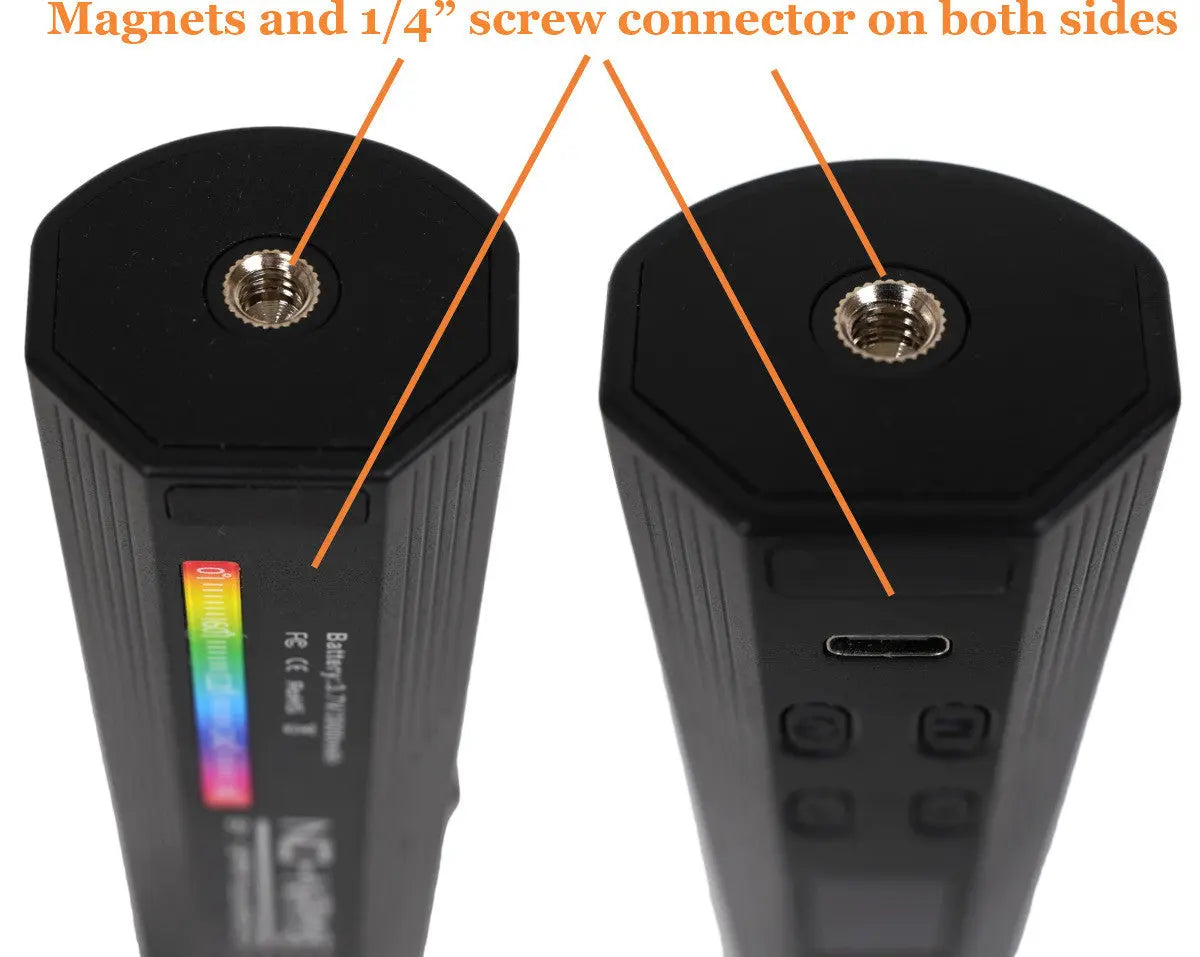 RGB LED light with magnets and battery - SprayGunner