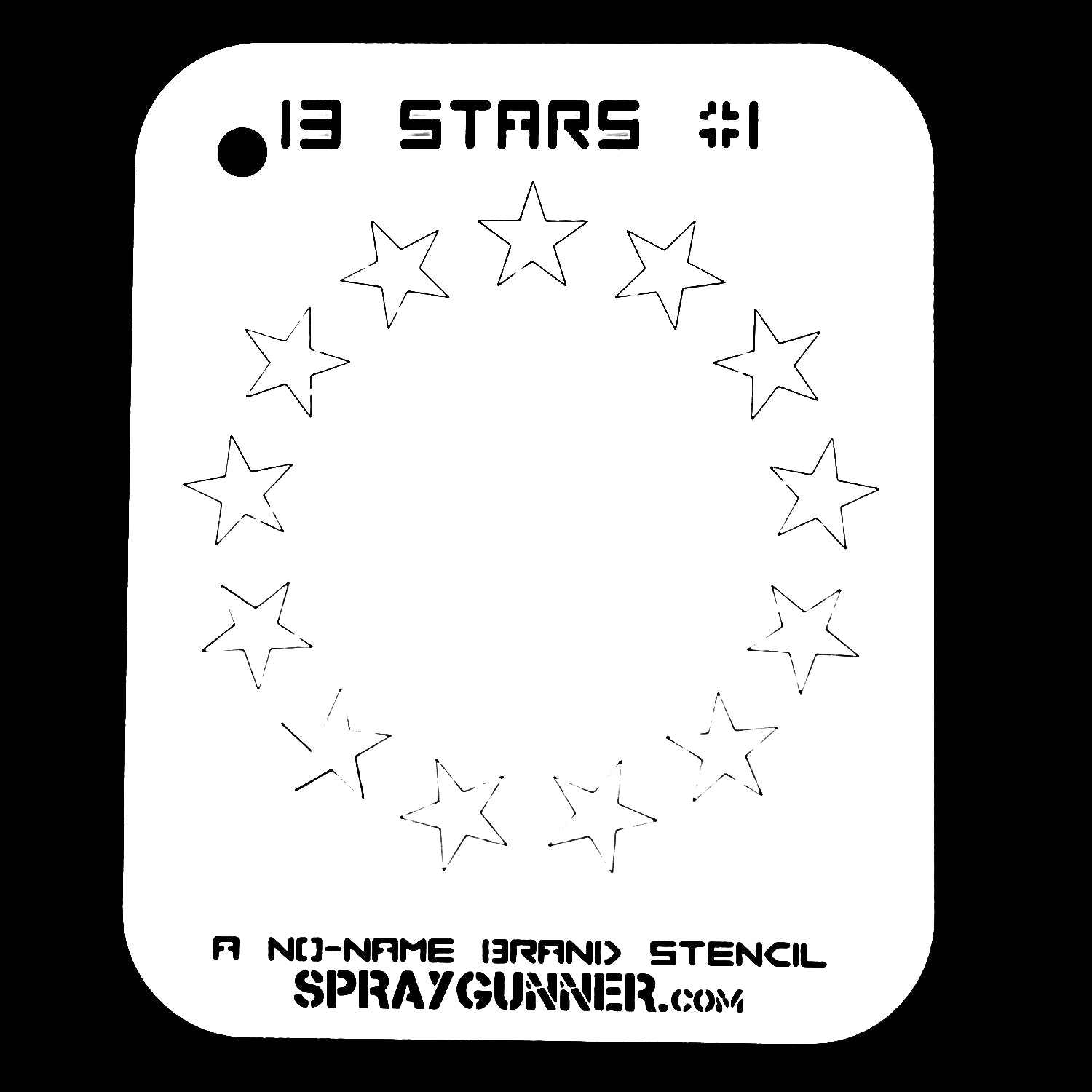 NO-NAME Brand Thirteen Stars Stencil #1 - SprayGunner