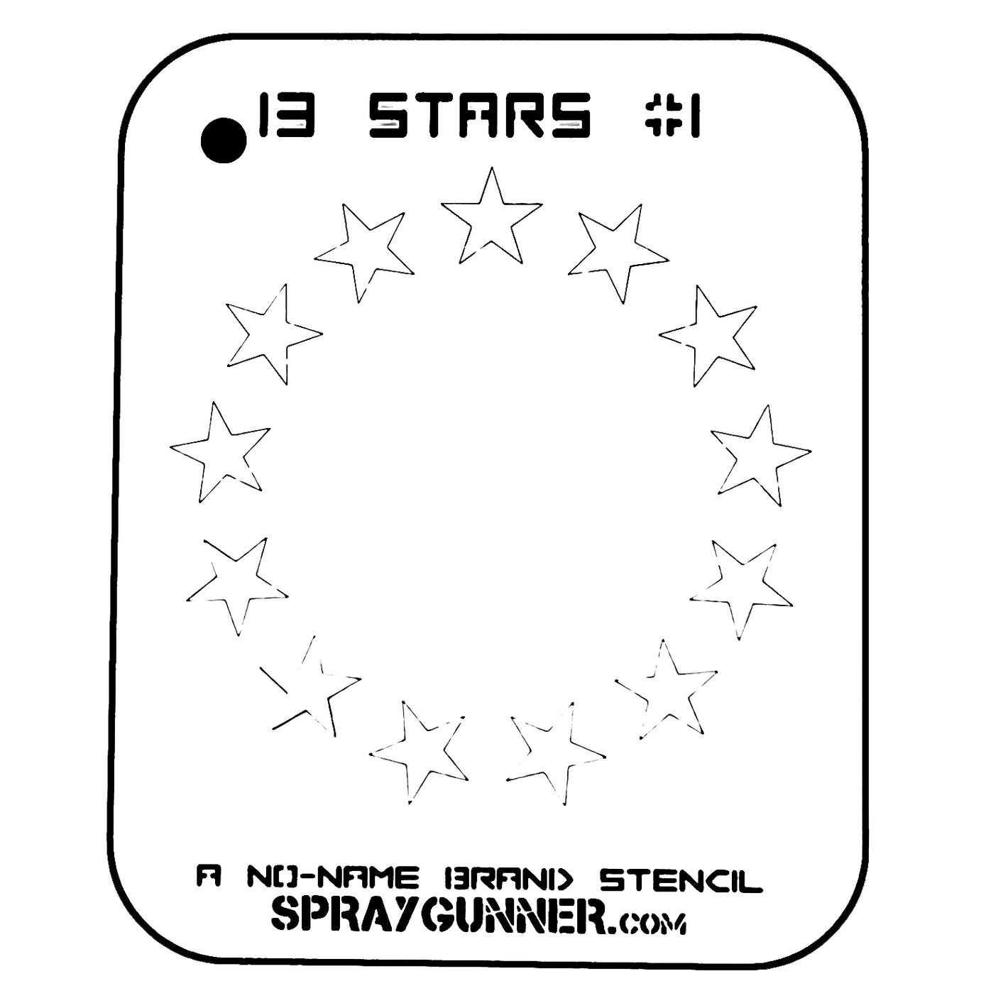 NO-NAME Brand Thirteen Stars Stencil #1 - SprayGunner