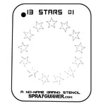 NO-NAME Brand Thirteen Stars Stencil #1 - SprayGunner