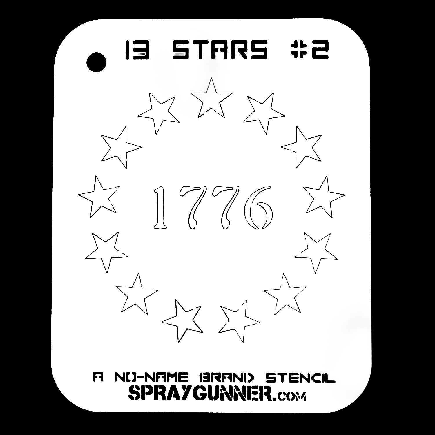 NO-NAME Brand Thirteen Stars Stencil #2 - SprayGunner