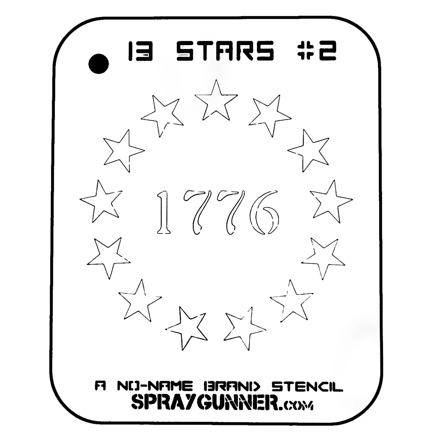 NO-NAME Brand Thirteen Stars Stencil #2 - SprayGunner