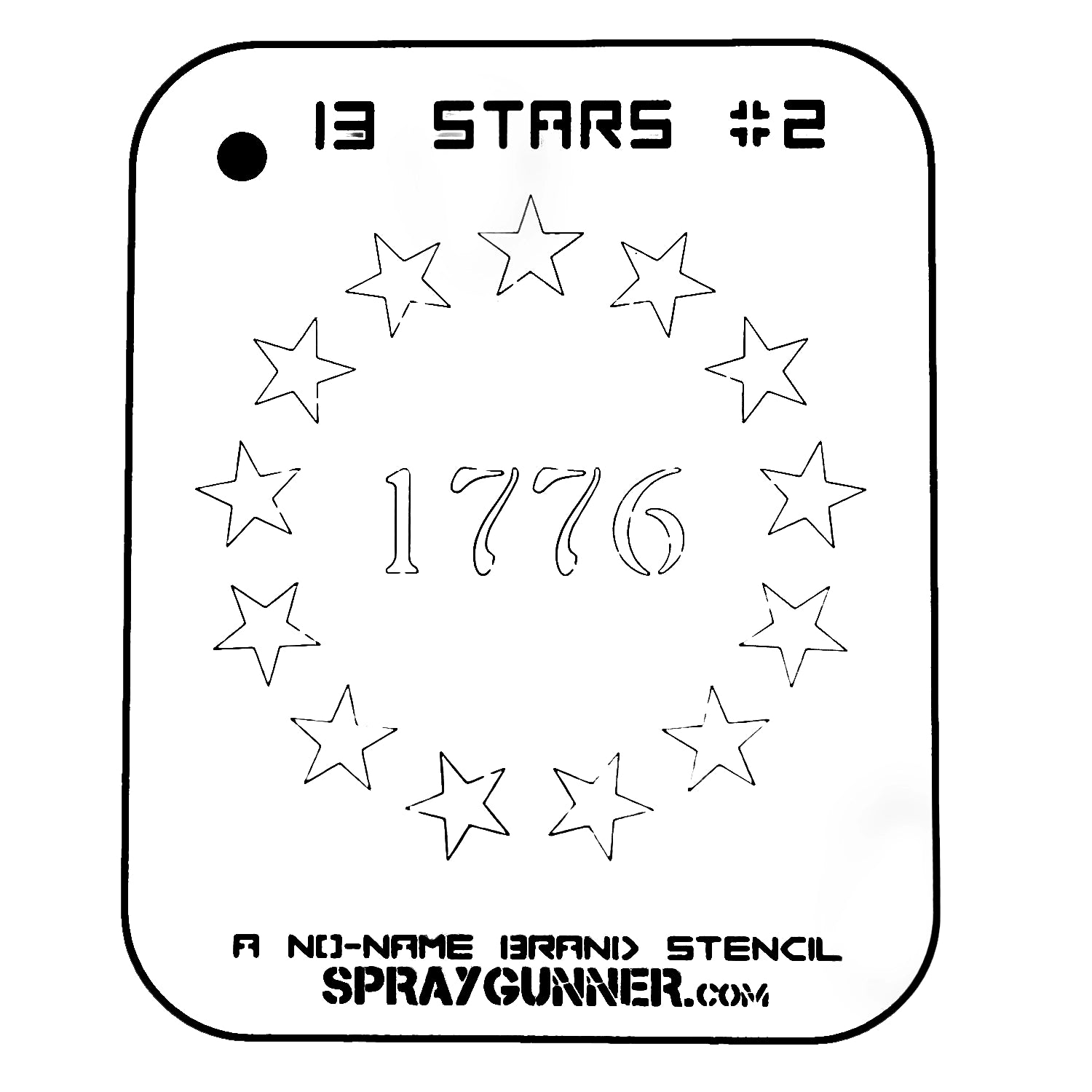 NO-NAME Brand Thirteen Stars Stencil #2 - SprayGunner
