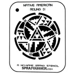 NO-NAME Brand Native American Round Stencil #1 - SprayGunner