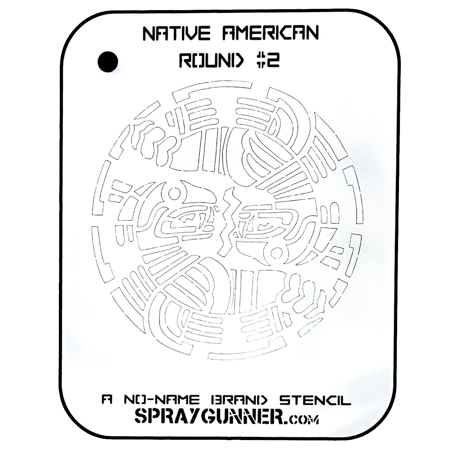 For accurate airbrushing, the symmetrical tribal design of the NO-NAME Brand Native American Round Stencil #2 is perfect. Fantastic for cosplay and hobbies.