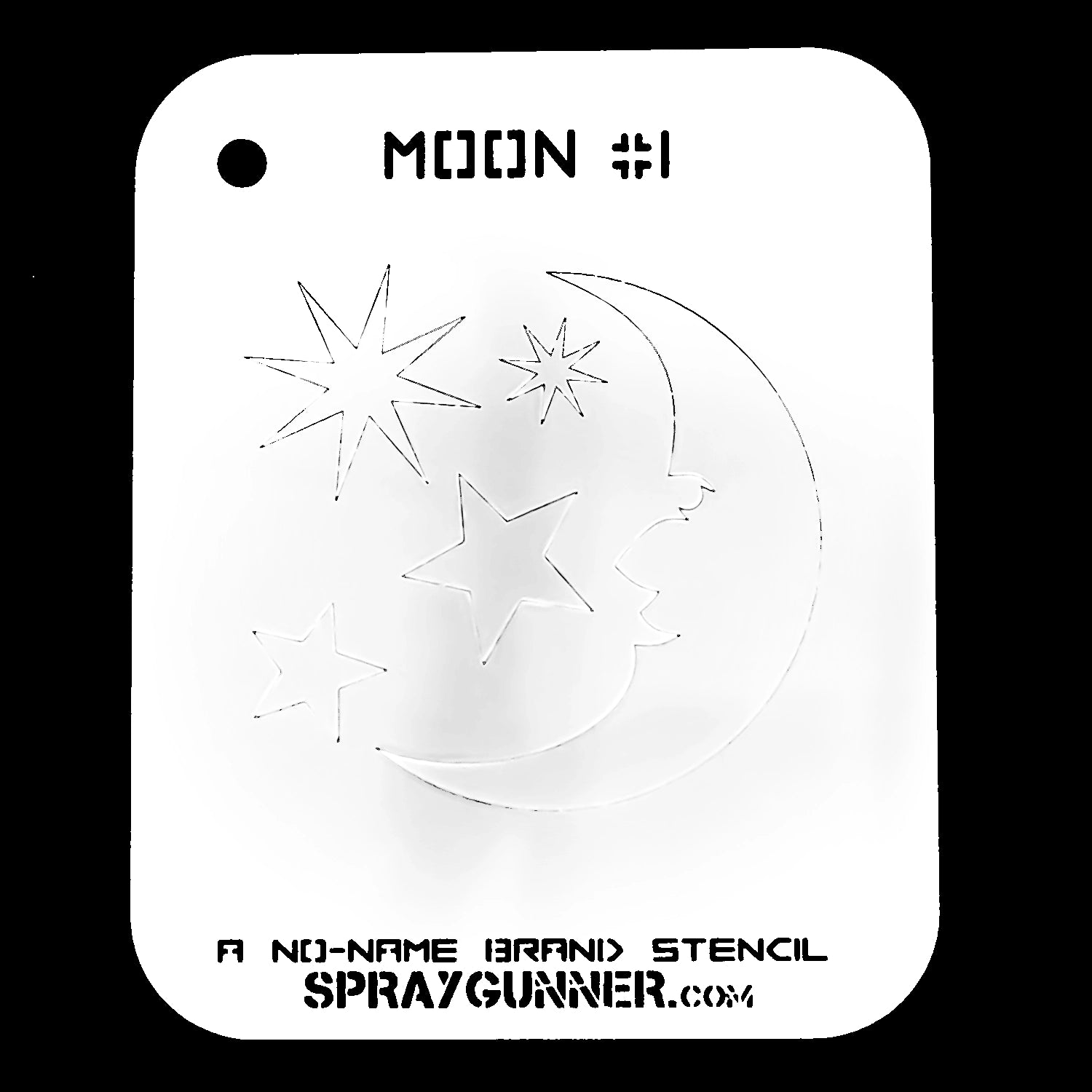 NO-NAME Brand Moon Stencil #1 - SprayGunner