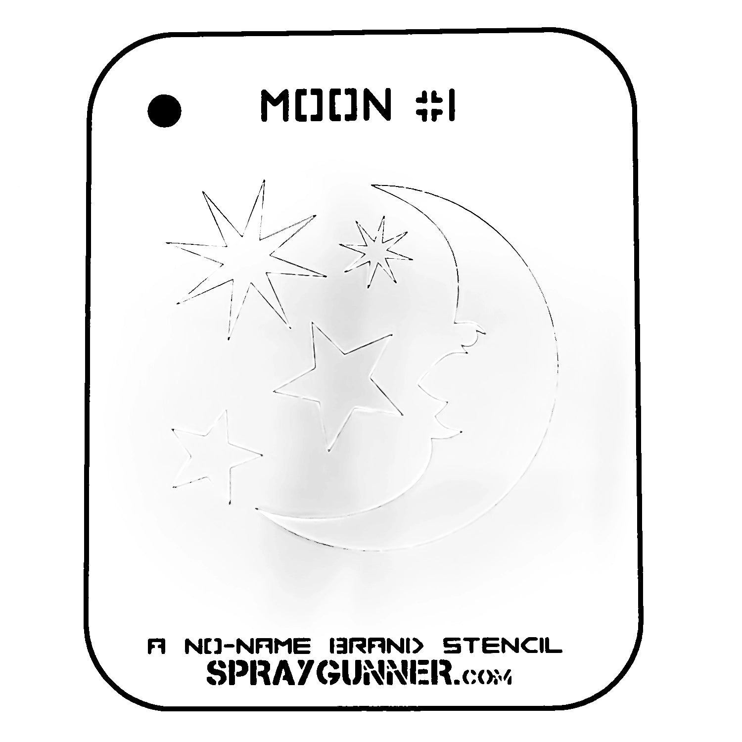 NO-NAME Brand Moon Stencil #1 - SprayGunner