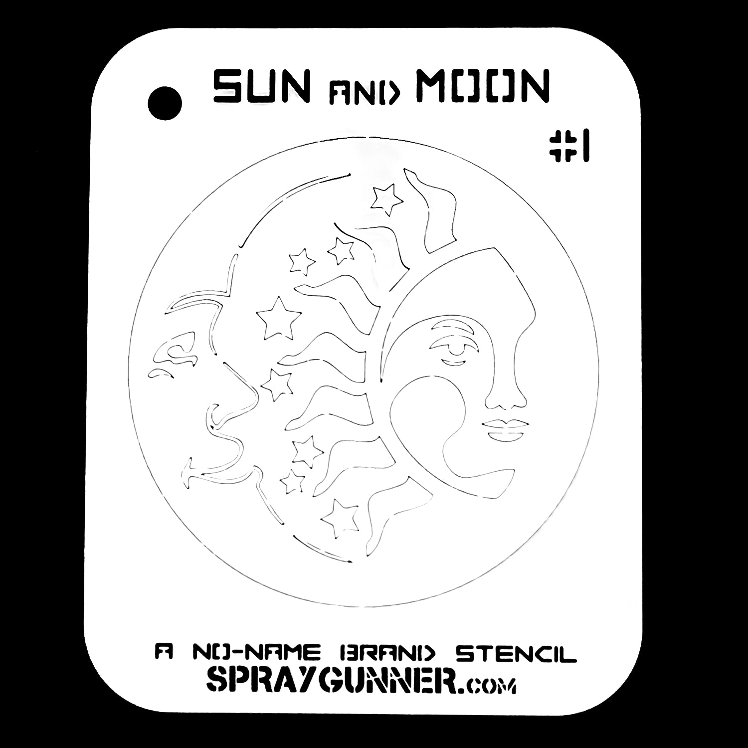 NO-NAME Brand Sun and Moon Stencil #1 - SprayGunner
