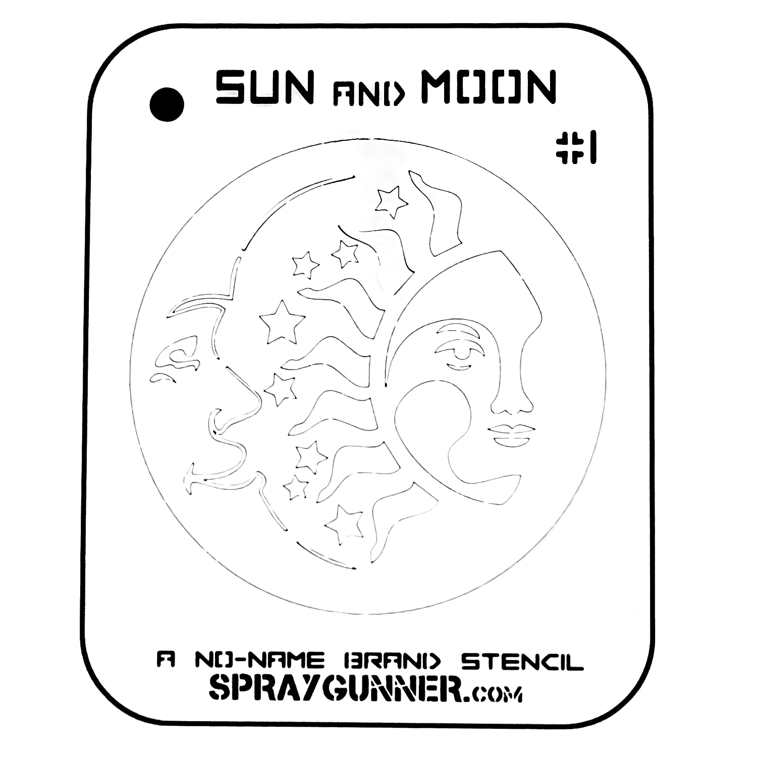 NO-NAME Brand Sun and Moon Stencil #1 - SprayGunner