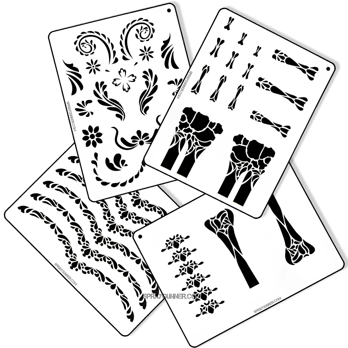 Bones TALVARA STENCIL SET for airbrush and spray paint - SprayGunner