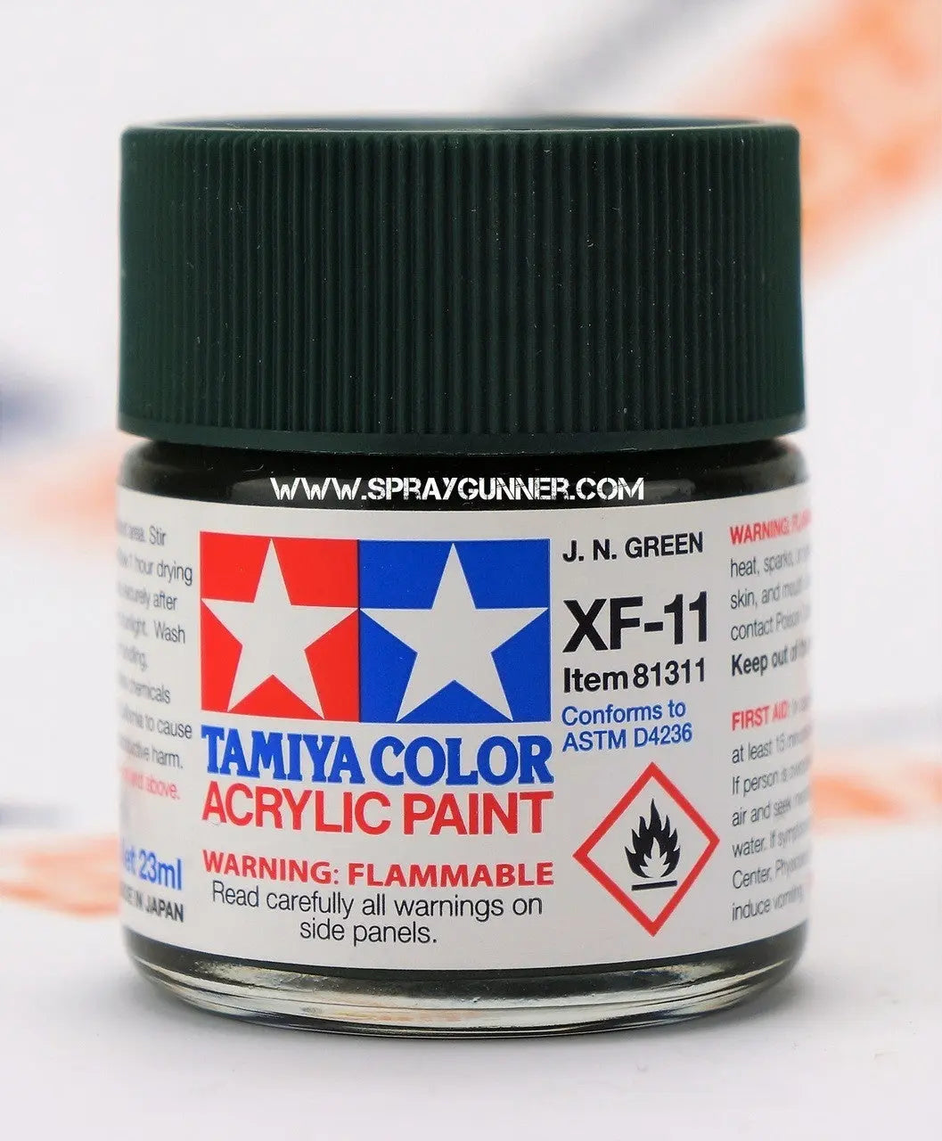 Tamiya Acrylic Model Paints: J.N. Green (XF-11) Tamiya