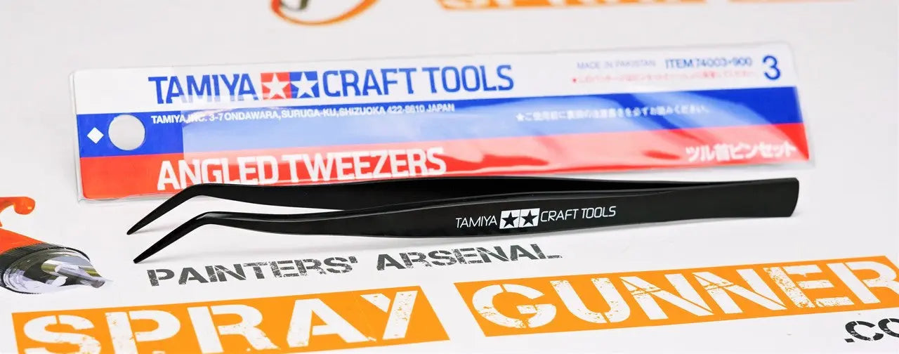 Tamiya Angled Tweezers - SprayGunner