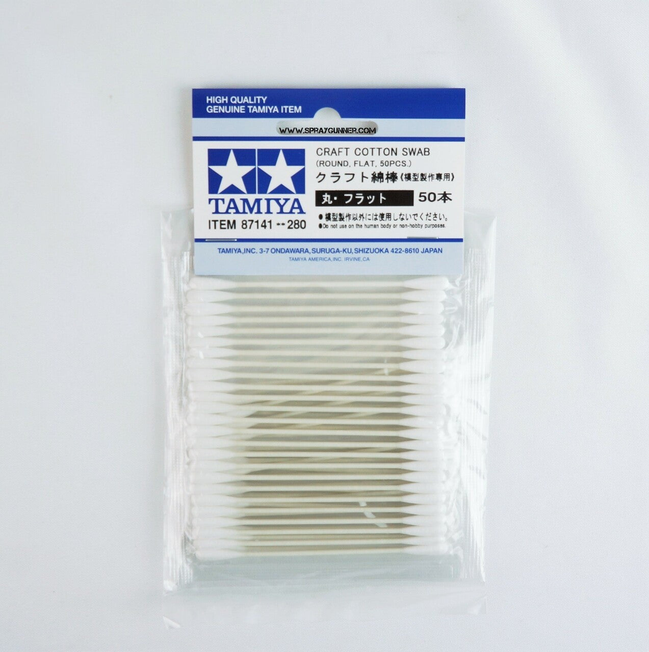 Tamiya Craft Cotton Swabs (Round, Flat, 50PCS) - SprayGunner