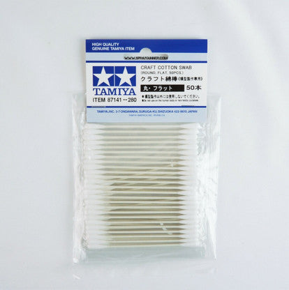 Tamiya Craft Cotton Swabs (Round, Flat, 50PCS) - SprayGunner
