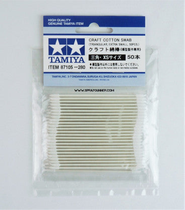 Tamiya Craft Cotton Swabs (Triangular, Extra Small, 50PCS.) - SprayGunner