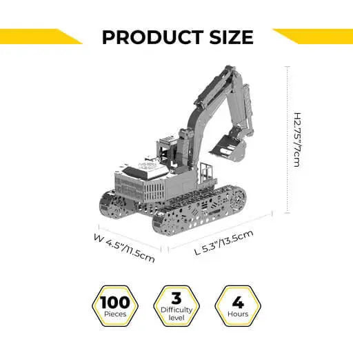 Tireless Digger Excavator Metal Model - SprayGunner