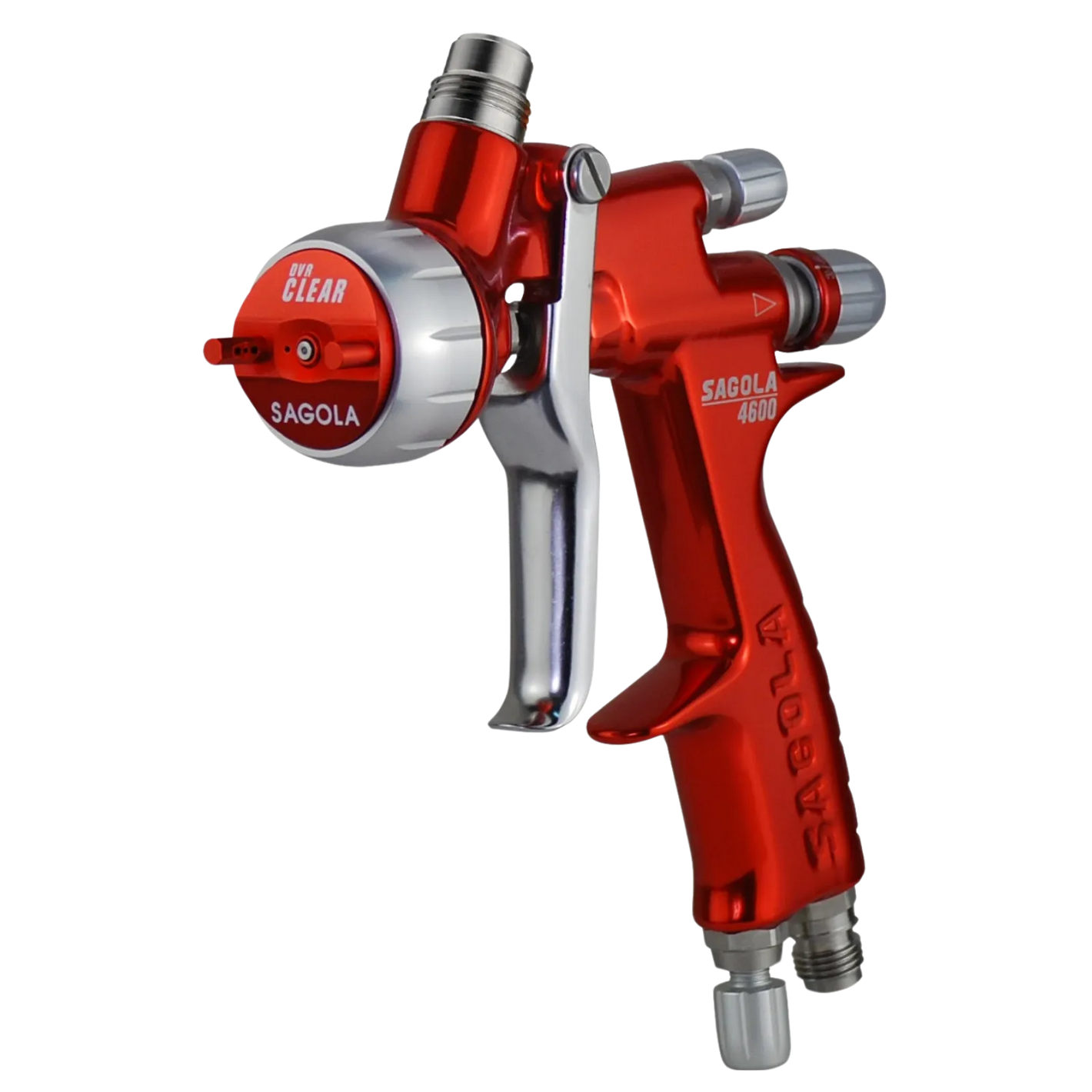 Sagola 4600 Clear Spray Gun in metallic red finish, ideal for precision paint jobs. Unlock your creativity with the best paint spray gun today!