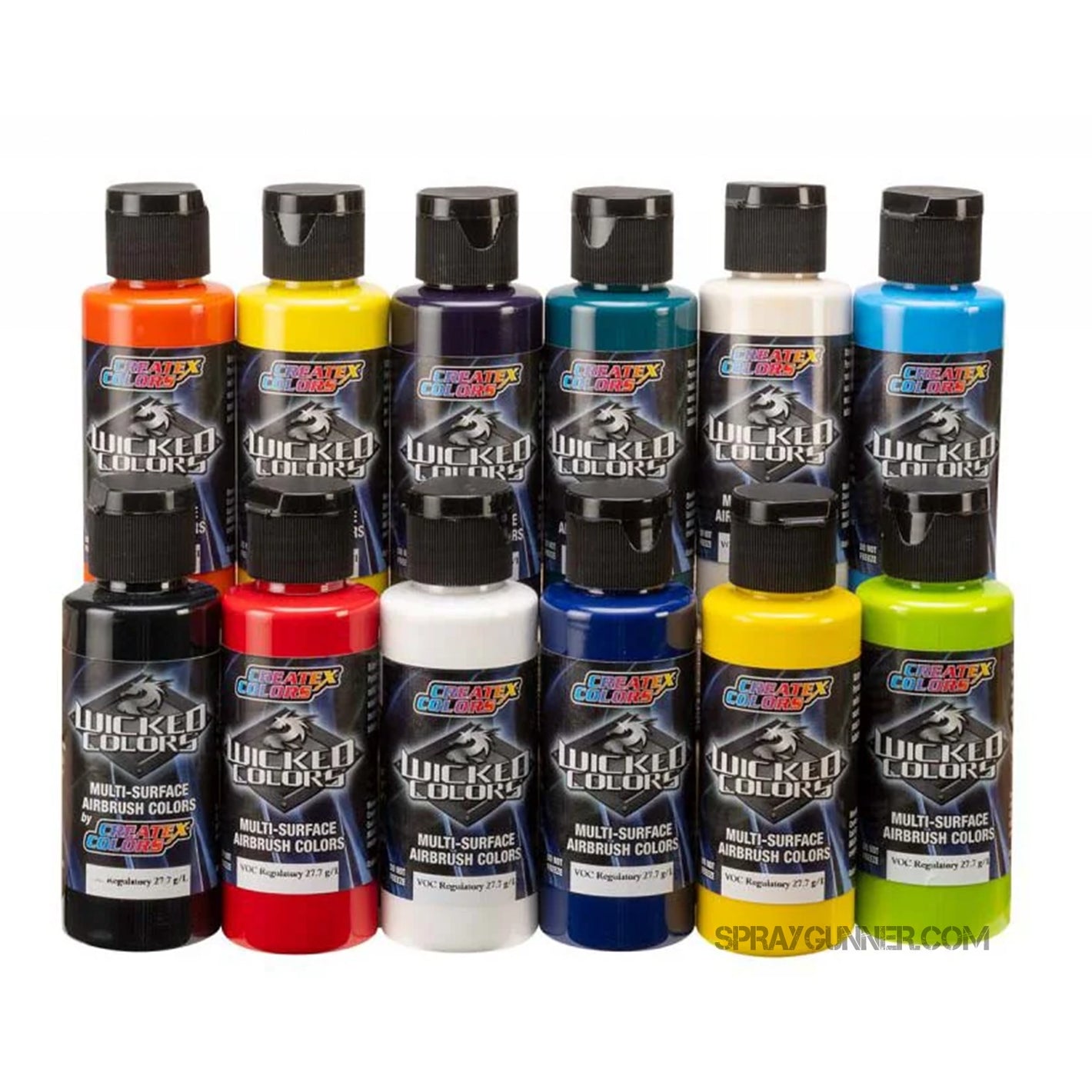 Createx Wicked Opaque 2oz 12-color set W130 - SprayGunner