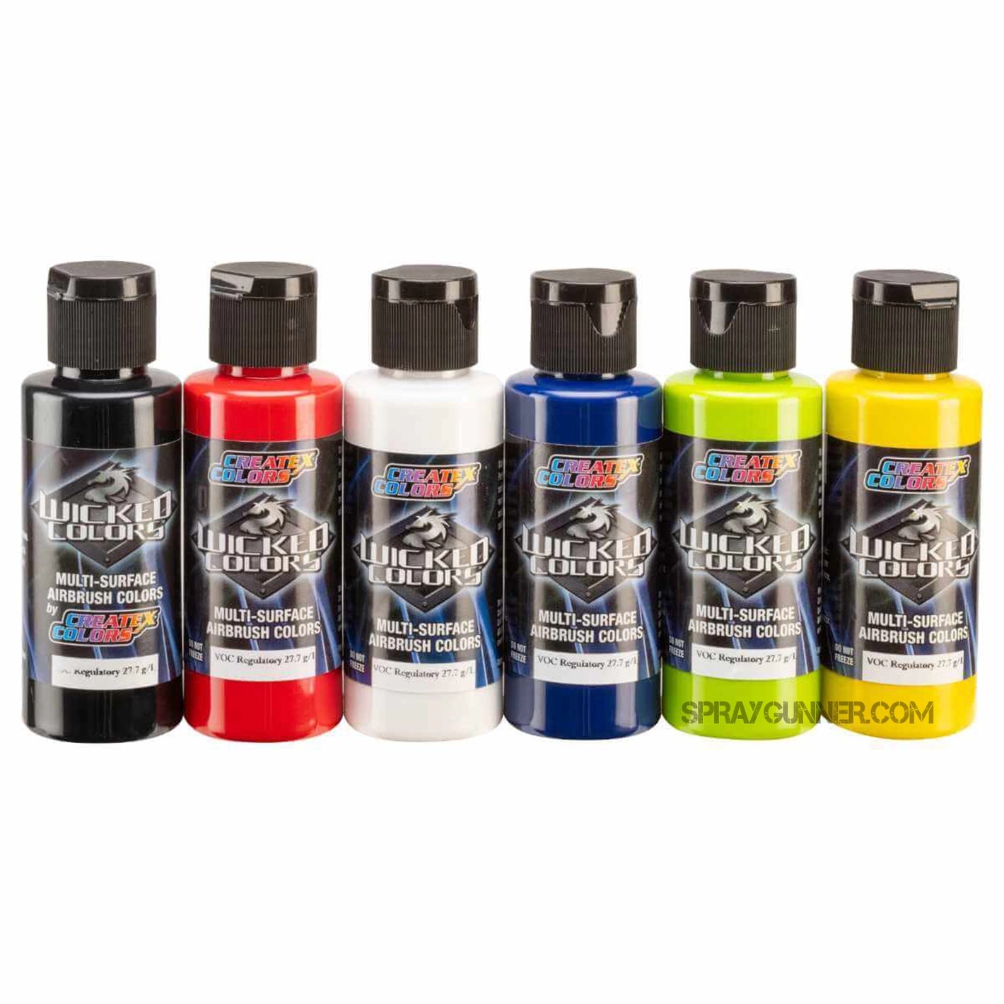 Createx Wicked 2oz Opaque Primary Set W131 - SprayGunner