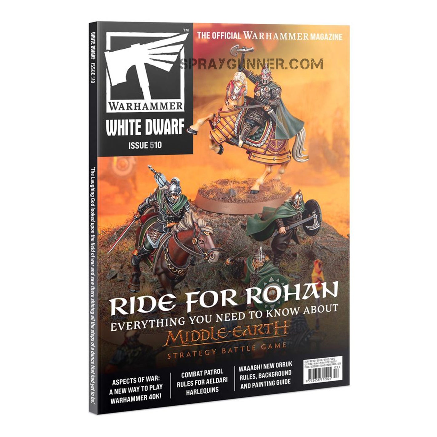 Warhammer White Dwarf Issue 510 magazine featuring Middle-Earth strategy battle game, new Ork rules, and Warhammer 40K updates for collectors and gamers.