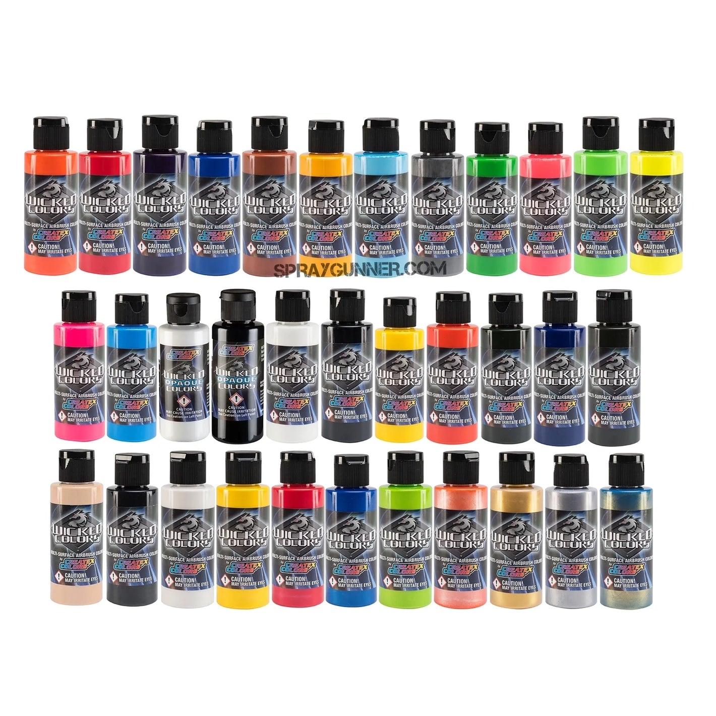 Createx Wicked Paints 35 Color Set - SprayGunner
