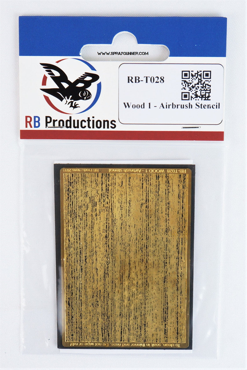 Wood 1 - Miniature  Airbrush Stencil - SprayGunner
