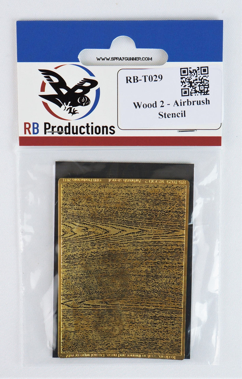 Wood 2 - Miniature Airbrush Stencil - SprayGunner