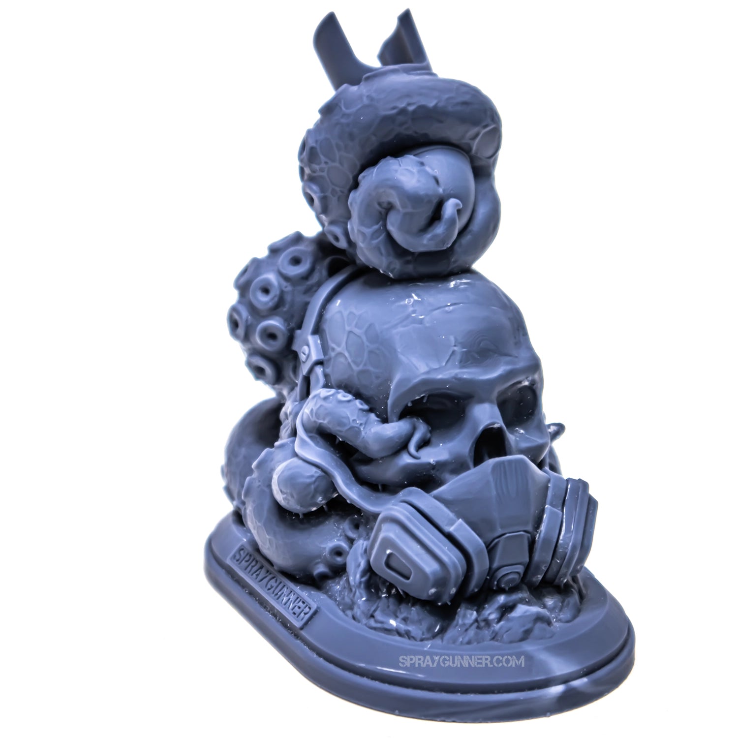 Skull Airbrush Display Stand airbrush holder - SprayGunner