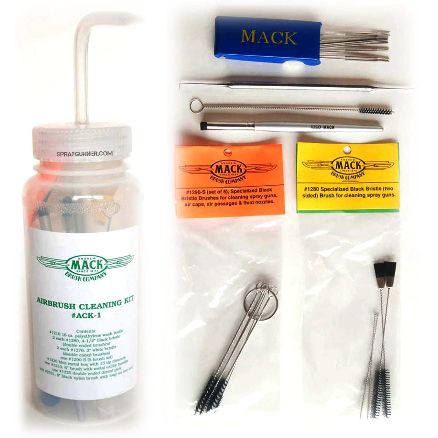Airbrush Cleaning Kit - 5-in-1 Brush Set For Deep Cleaning Airbrush Nozzles & Parts