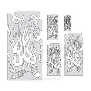 Artool Flame Master Set Freehand Airbrush Template by "Mr. J" Julian Braet Artool