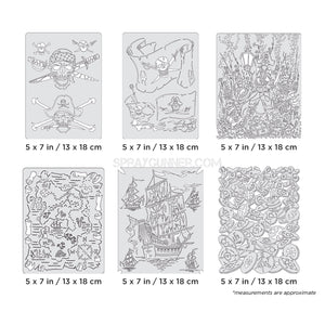 Artool Piracy Mini Series Set Freehand Airbrush Template by Craig Fraser Artool