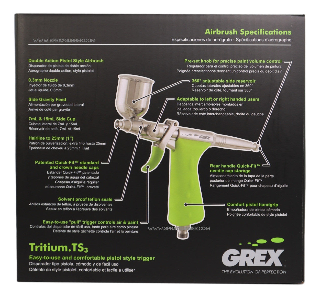 Grex TritiumTS3 Airbrush Combo Kit GCK02 Grex Airbrush