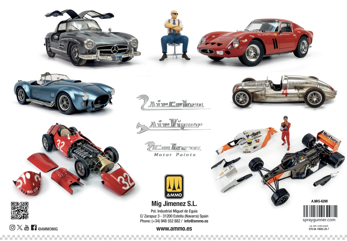 How to Paint SCALE CARS - hard cover book with step-by-step on painting model cars. - SprayGunner