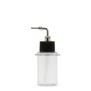 Iwata Crystal Clear Bottle 1 oz / 30 ml Cylinder With Side Feed Adaptor Cap Iwata