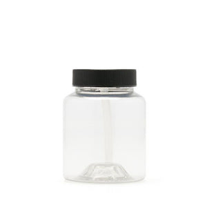 Iwata 2 oz Clear Bottle Jar W/Lid Iwata