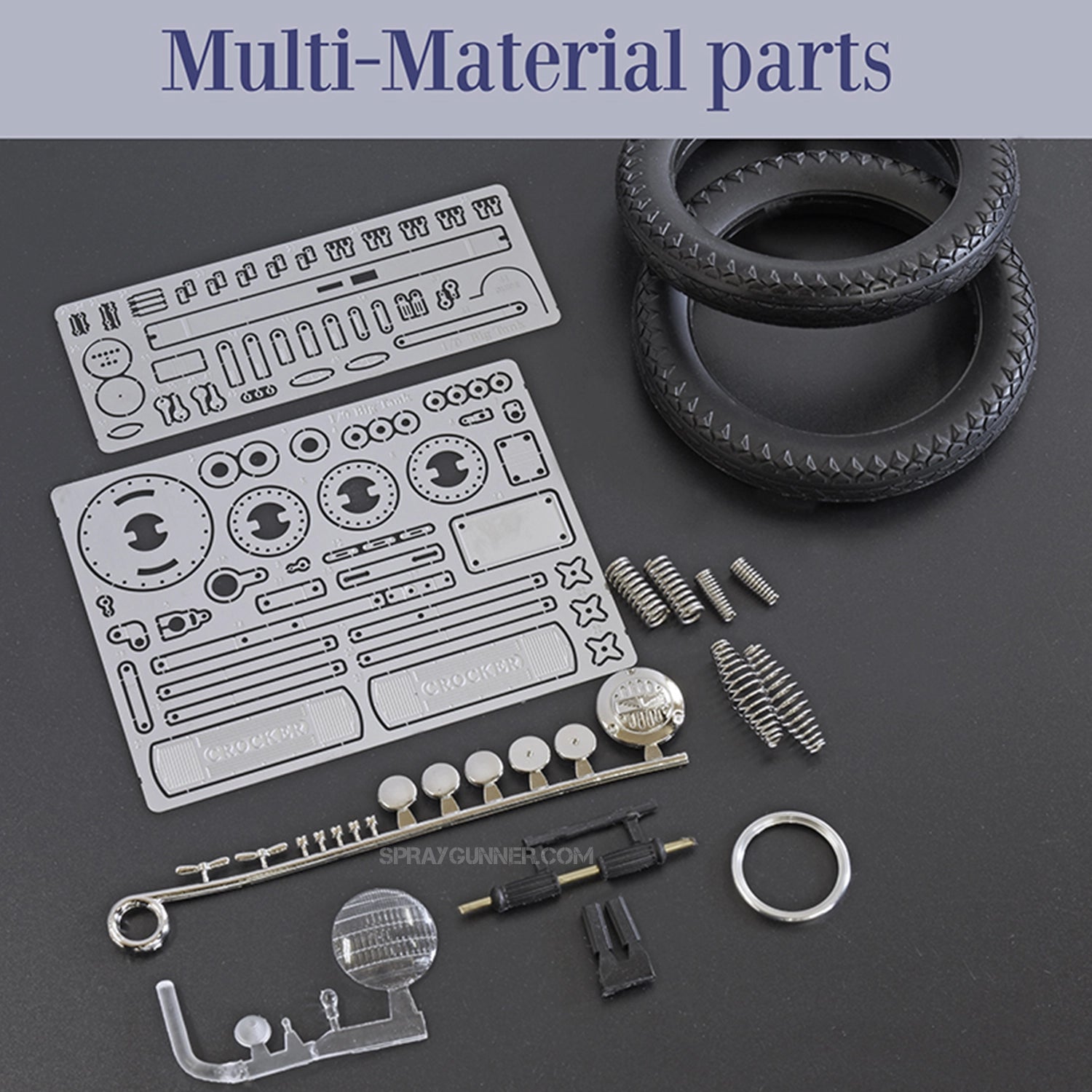 MODEL FACTORY HIRO: 1/9scale Fulldetail Kit : Crocker OHV "Big tank" 1939-1942 - SprayGunner