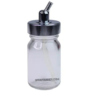 Glass Jar with Siphon Connector for Airbrush by NO-NAME Brand NO-NAME brand