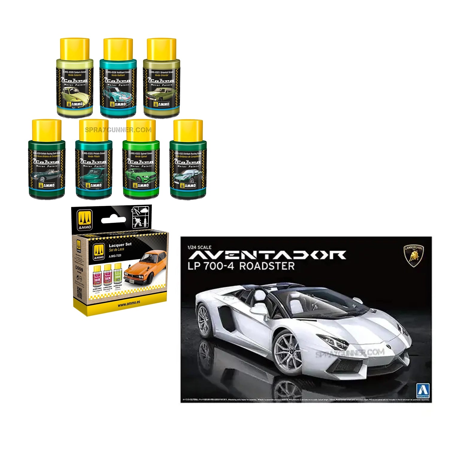 Cobra Motors Cobra Green Set + Clears - SprayGunner