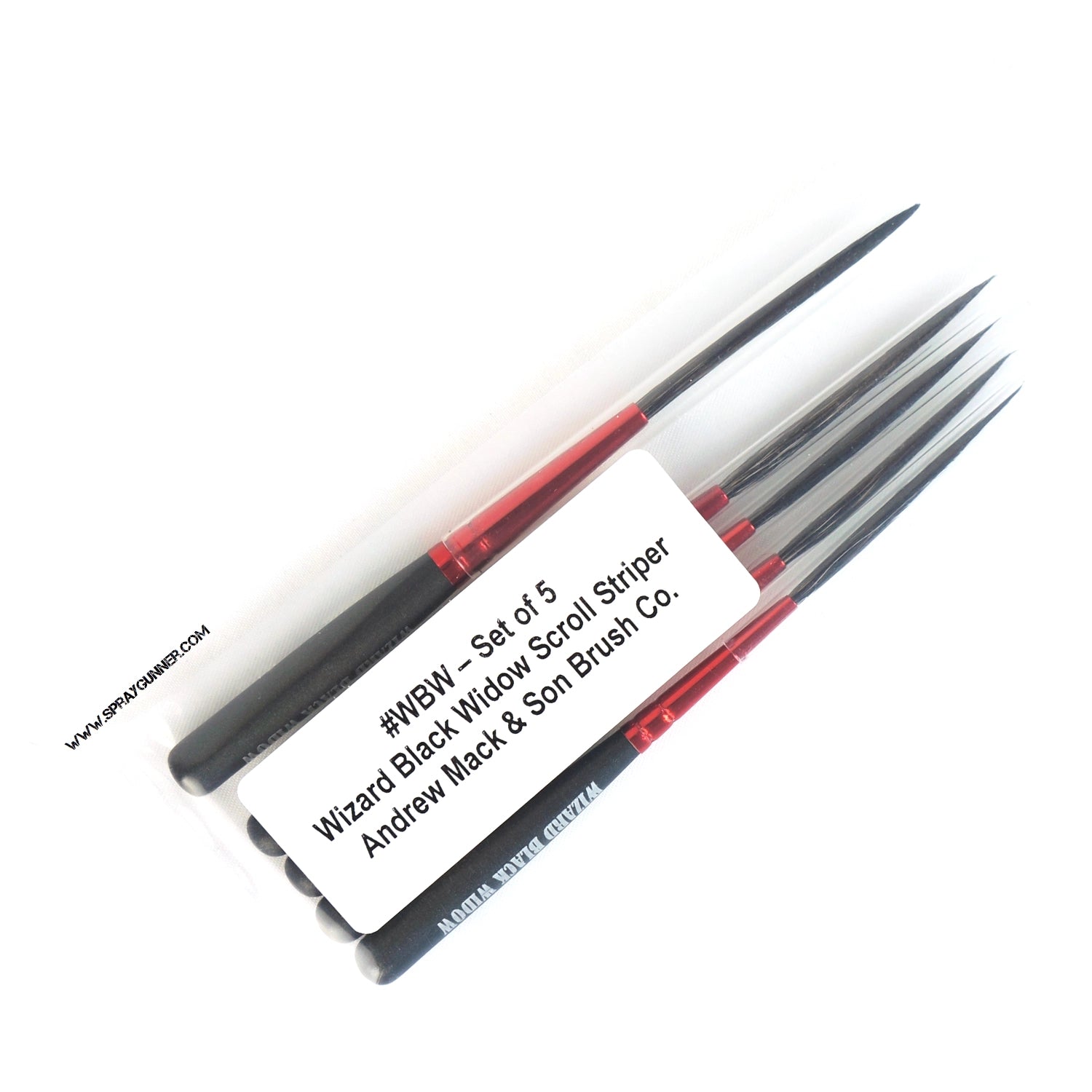 Wizard Black Widow Scroll Striper Brush - SprayGunner
