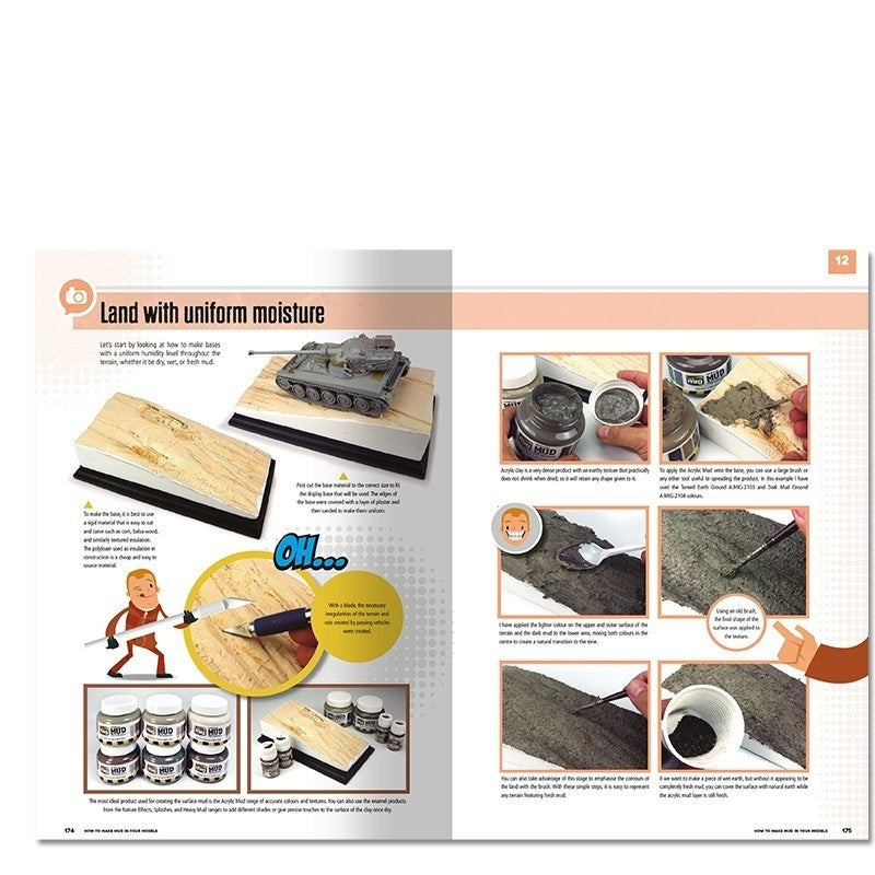 AMMO by MIG Publications - MODELLING SCHOOL - HOW TO MAKE MUD IN YOUR MODELS English AMIG6210 AMMO by MIG
