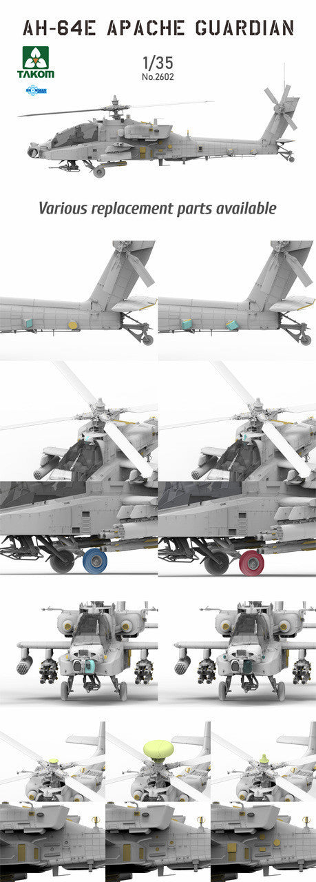 1/35 AH-64E Apache Guardian Attack Helicopter Model Kit  TAKO2602 AMMO by Mig Jimenez
