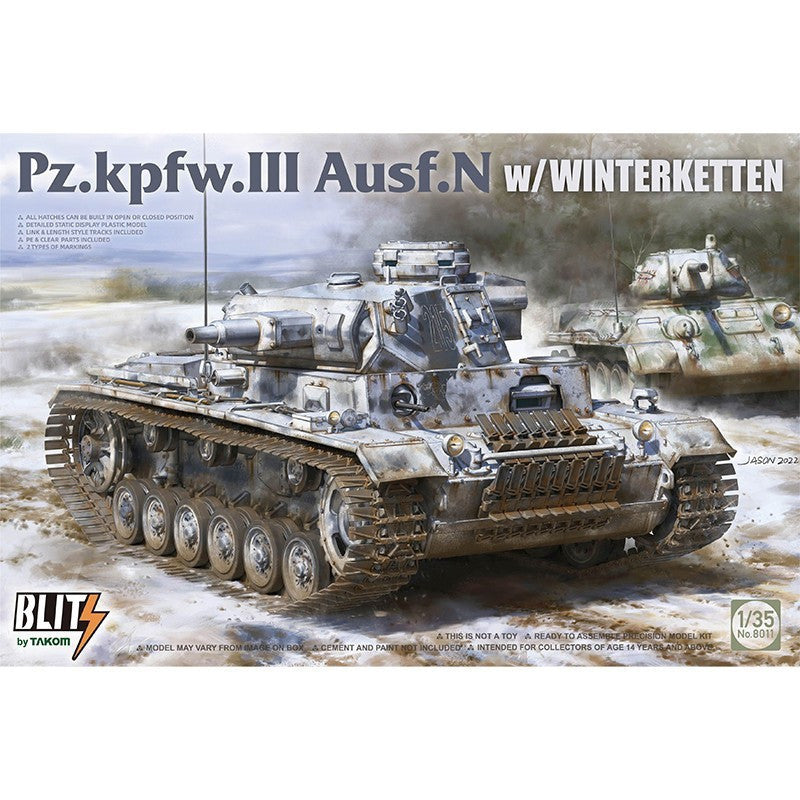 Takom 1/35 Pz.Kpfw.III Ausf.N with Winterketten  TAKO8011 AMMO by Mig Jimenez