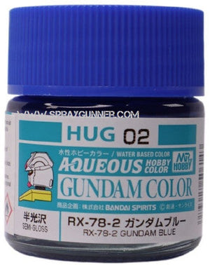 GSI Creos Mr.Hobby Aqueous Gundam Color Paint: RX-78-2 Gundam Blue HUG02 GSI Creos Mr. Hobby