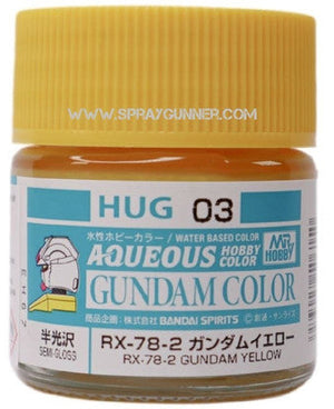 GSI Creos Mr.Hobby Aqueous Gundam Color Paint: RX-78-2 Gundam Yellow HUG03 GSI Creos Mr. Hobby