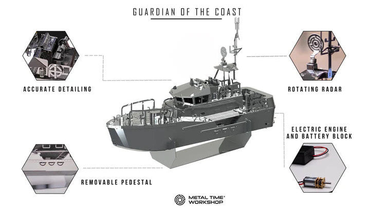 Guardian of the Coasts Boat Metal Model   Metal Time Workshop