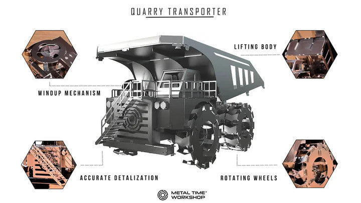 Quarry Transporter Mining Truck Metal Model   Metal Time Workshop