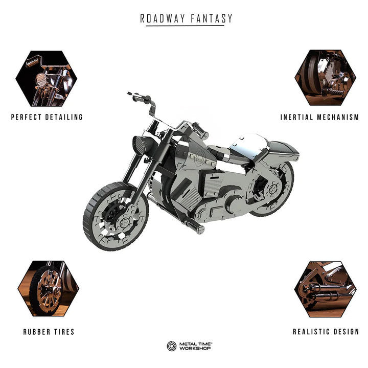 Roadway Fantasy Harley Motorcycle Metal Model   Metal Time Workshop