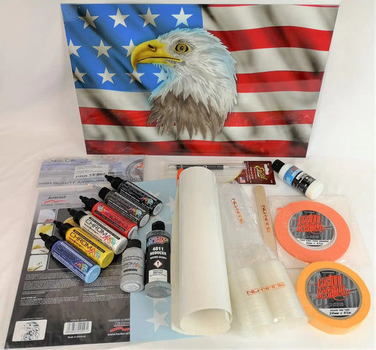 Airbrush-tutorial-for-beginners-American-Eagle SprayGunner